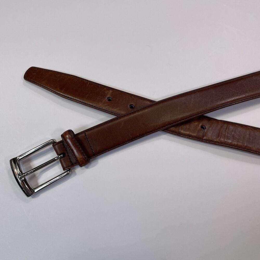 Brooks Brothers Genuine Leather Belt Men’s 42 Brown Made In Italy 1.25”